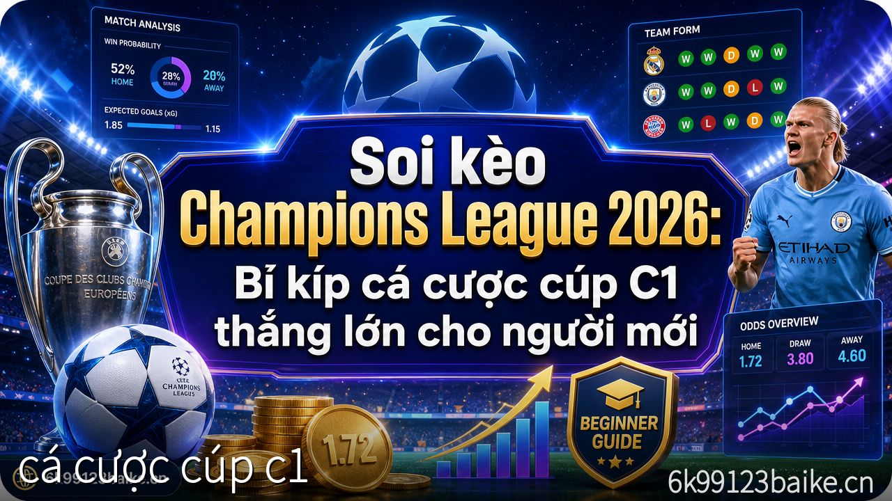 Soi kèo Champions League 2026: Bí kíp cá cược cúp C1 thắng lớn cho người mới